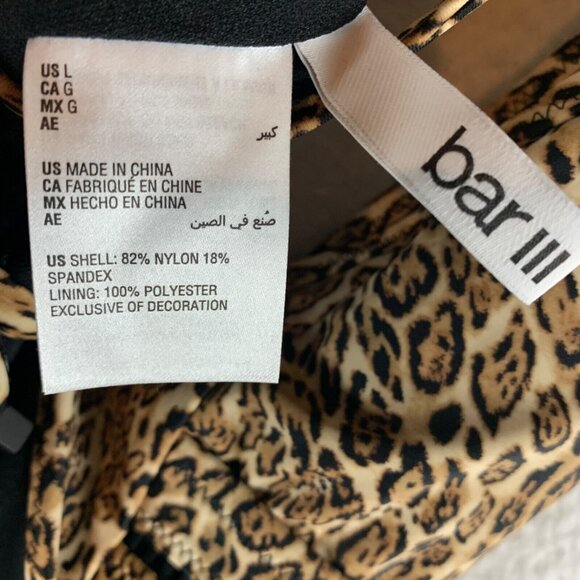 Bar III Women's Bonita Cheetah X-Back One-Piece Swimsuit Multi XL New With Tag's - Picture 6 of 8